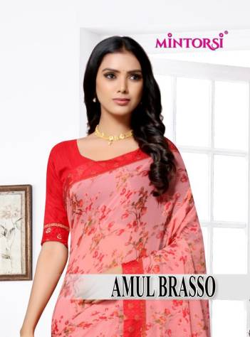 Amul Brasso By Mintorsi Fancy Printed Saree Collection